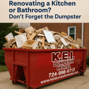 KEI Dumpster Kitchen Bathroom Renovation