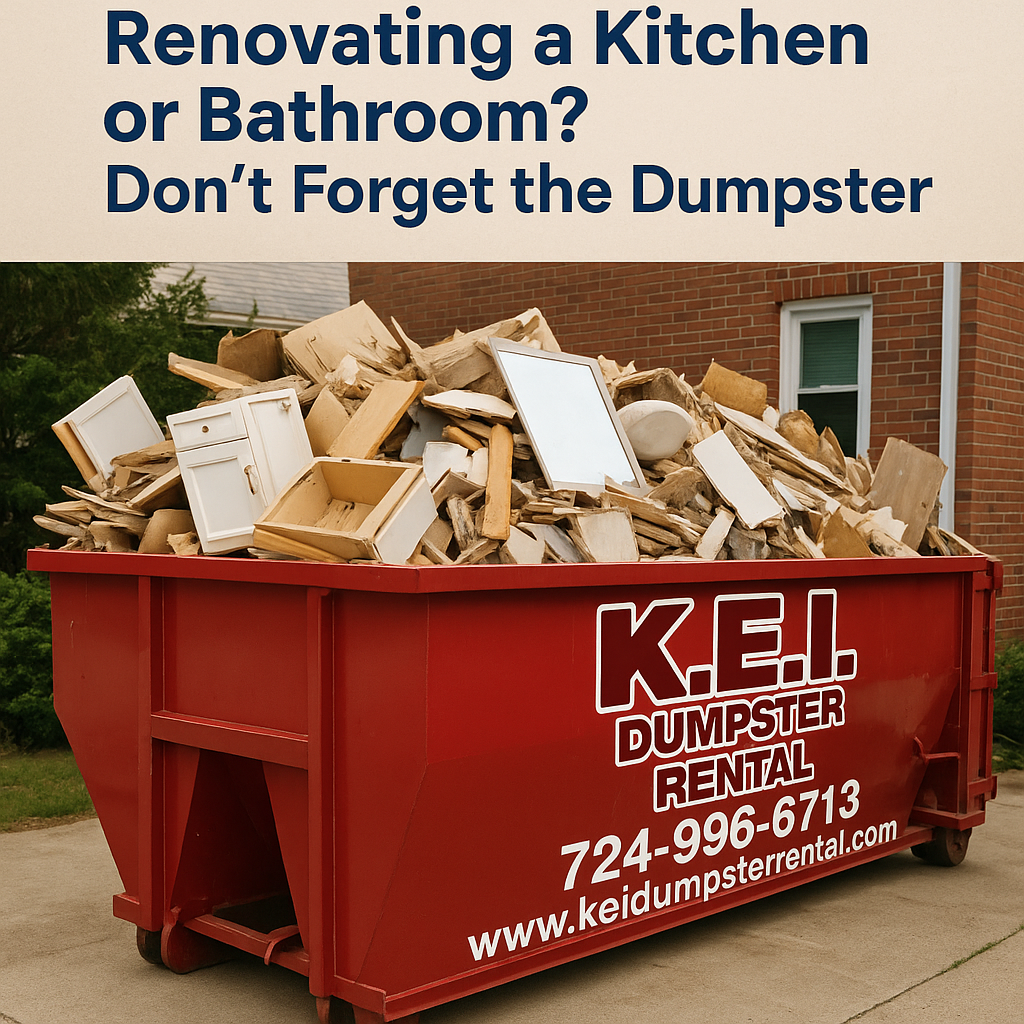KEI Dumpster Kitchen Bathroom Renovation