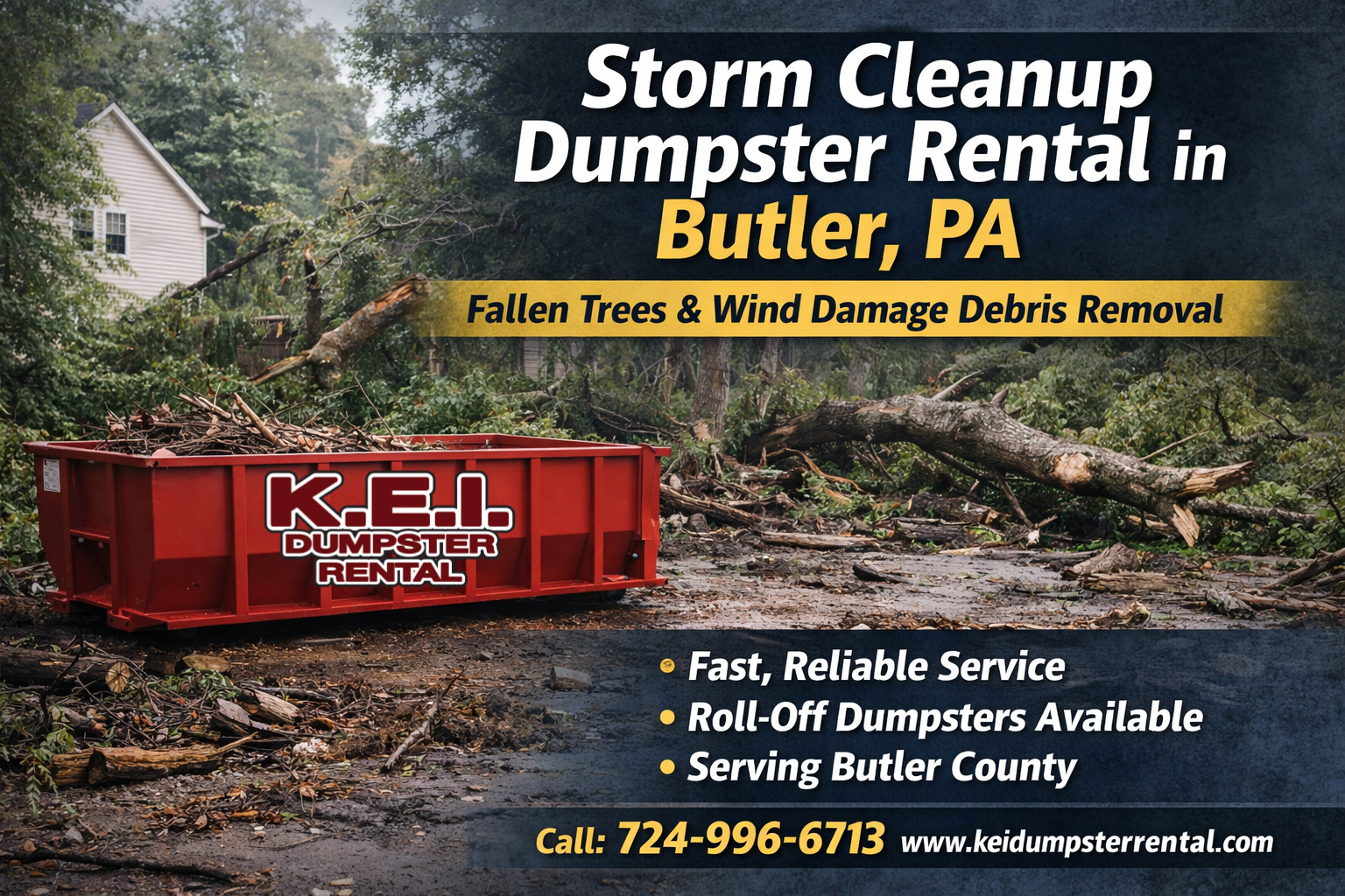 kei dumpster rental storm cleanup